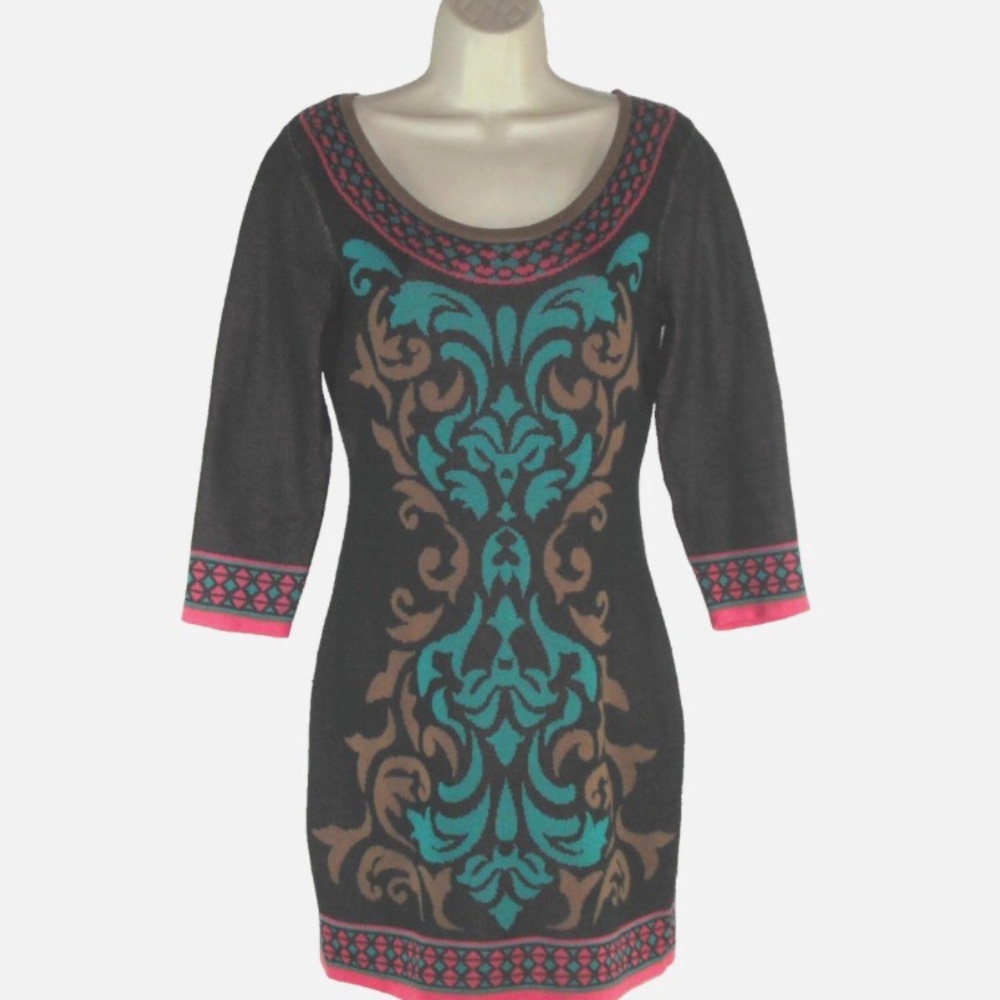 FLYING TOMATO dress S Mini 3/4 sleeve Sweater Knit